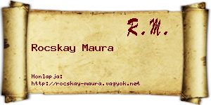 Rocskay Maura névjegykártya
